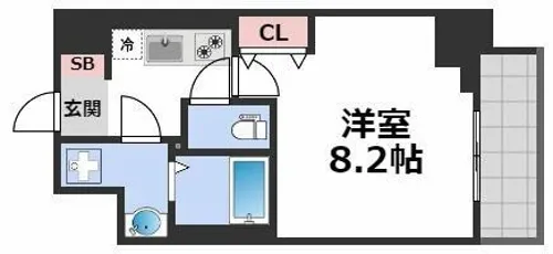 Metrosa深江橋【5階】の間取り