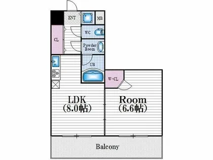アルグラッド福島WEST【12階】の間取り