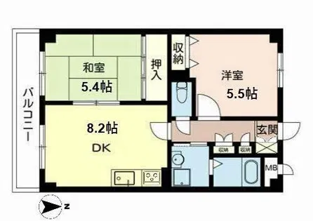 フレミール上マンションⅡ【1階】の間取り