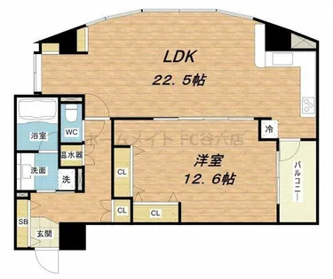グレンパーク梅田北【12階】の間取り