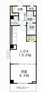 ラ ヴィータ西梅田【4階】の間取り