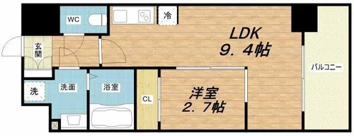 セレーノ南森町【2階】の間取り