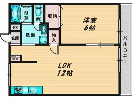 エーデルハイツB棟【1階】の間取り