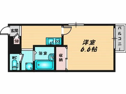 レオパレスハナテン2番館【2階】の間取り