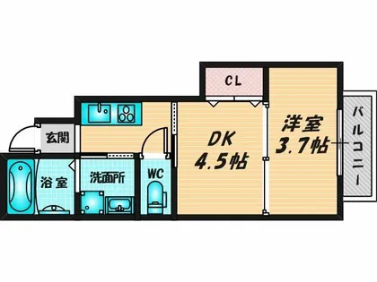 COSMO WAKAEMINAMI【1階】の間取り