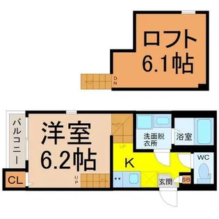 ハーモニーテラス愛知町【2階】の間取り