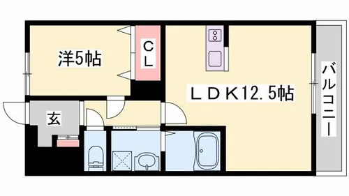 イレーヌ ミニョン【205号室】の間取り