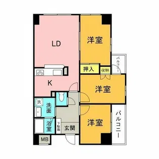 グランデ元塩【7階】の間取り