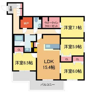 シャーメゾンガーデンズ芦屋翠ヶ丘【209号室】の間取り
