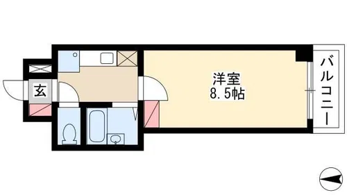 ヴィラコスモス大曽根【701号室】の間取り