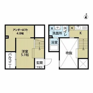 STUDIO MARMS(スタジオマームス)【2階】の間取り