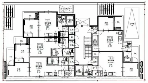 大阪府寝屋川市萱島南町【アパート】の間取り