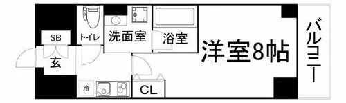 フォーチュン松屋町【8階】の間取り