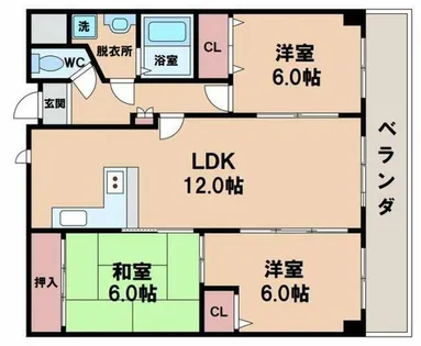 セディアコアロード【4階】の間取り