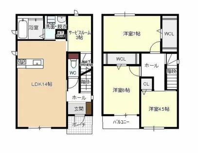 愛知県あま市坂牧日吉【一戸建】の間取り