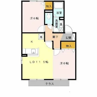 大阪府堺市北区北花田町2丁【アパート】の間取り