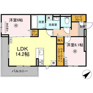 プラーナ【3階】の間取り