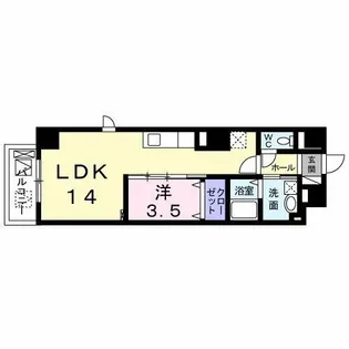 グーラテース U.H.Y【4階】の間取り