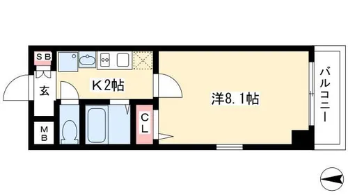 ルラシオン吹上【303号室】の間取り