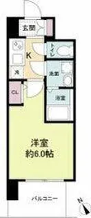 エスリードレジデンス大阪WEST【9階】の間取り