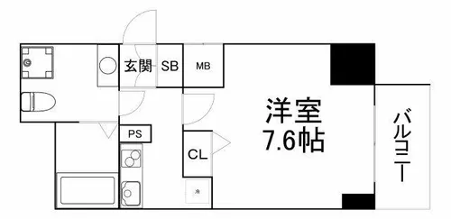 ドゥーエ玉造【4階】の間取り