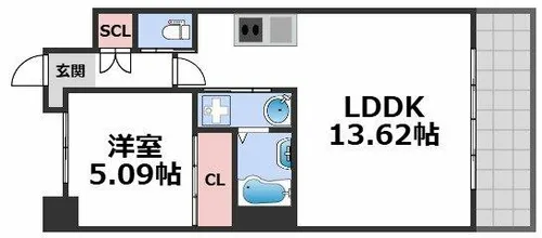 プレジオ帝塚山【3階】の間取り