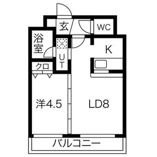 マリオン桑園【1階】の間取り