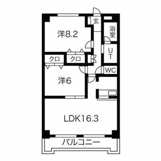 ロイヤルスクエア【3階】の間取り