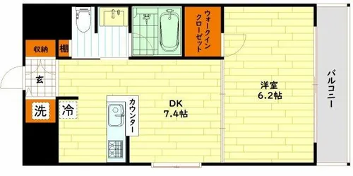 セイワパレス大阪城北【7階】の間取り