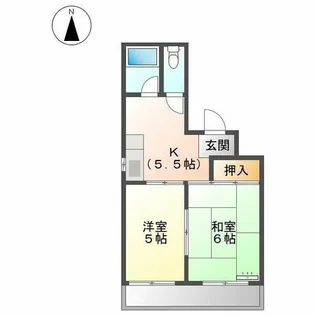 太田ビル【4F号室】の間取り