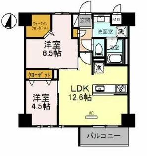 大阪府大阪市西淀川区野里3丁目【マンション】の間取り