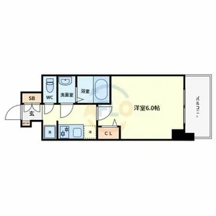 アドバンス大阪ベクエム【4階】の間取り