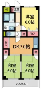 ヴィエント信和【2階】の間取り