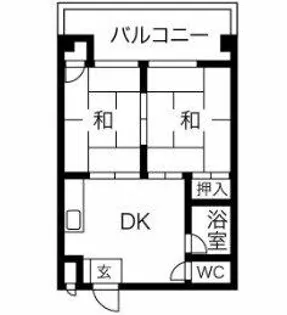 カーサベラ桜川【6階】の間取り