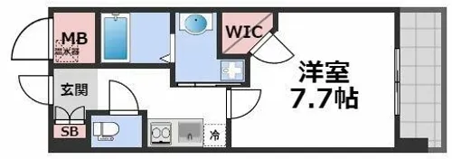 クラウンハイム北心斎橋フラワーコート【3階】の間取り