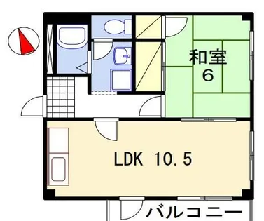 船場スカイハイツ【4階】の間取り