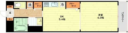 クリーデンス福島【10階】の間取り