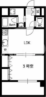 サザンパークス【7階】の間取り