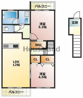 フェルーチェII【2階】の間取り