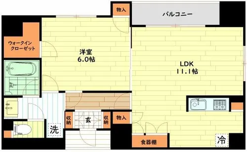 エステムプラザ梅田WEST【3階】の間取り