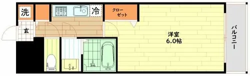 プレサンス大阪福島レシェンテ【2階】の間取り