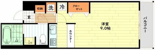 SK FUKUSHIMA GARDEN SUITE【4階】の間取り
