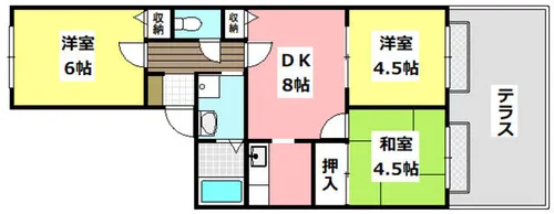 丘ハイツ【101号室】の間取り