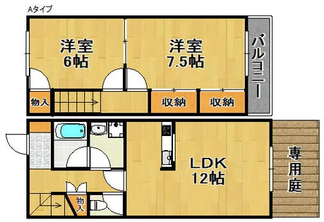 スカイコート【1階】の間取り