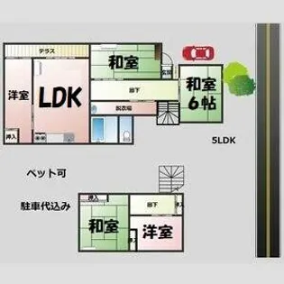愛知県名古屋市千種区竹越1丁目【一戸建】の間取り