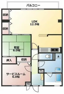 ディージービル小牧中央【5階】の間取り