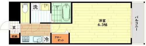 エスリードレジデンス大阪福島シティウエスト【3階】の間取り