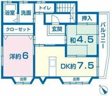 東邦パレス王塚台【3階】の間取り