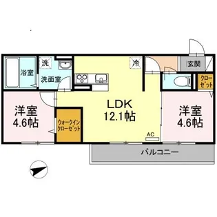 Claire court(クレアコート)【2階】の間取り