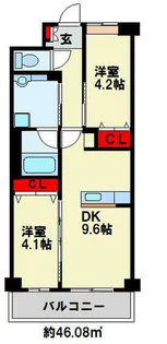 グランビュー黒崎南【4階】の間取り